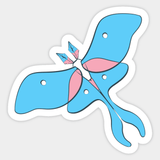 Trans Pride Moth Sticker